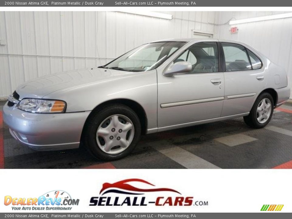 2000 Nissan Altima GXE Platinum Metallic / Dusk Gray Photo #1