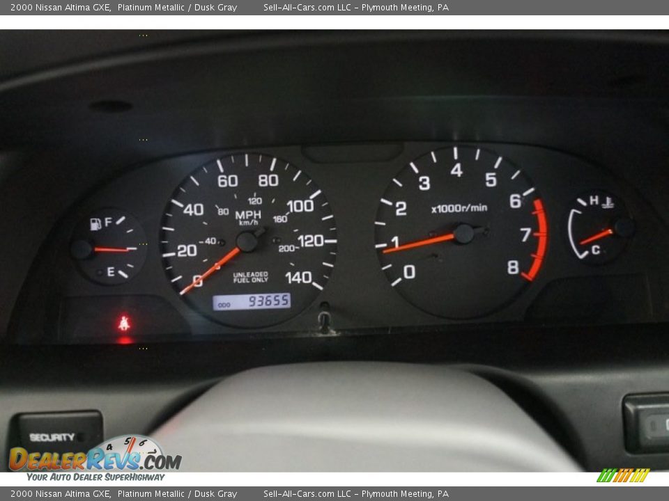 2000 Nissan Altima GXE Platinum Metallic / Dusk Gray Photo #25
