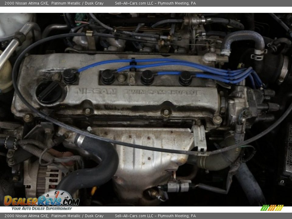 2000 Nissan Altima GXE Platinum Metallic / Dusk Gray Photo #31