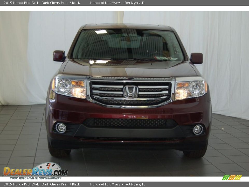2015 Honda Pilot EX-L Dark Cherry Pearl / Black Photo #3