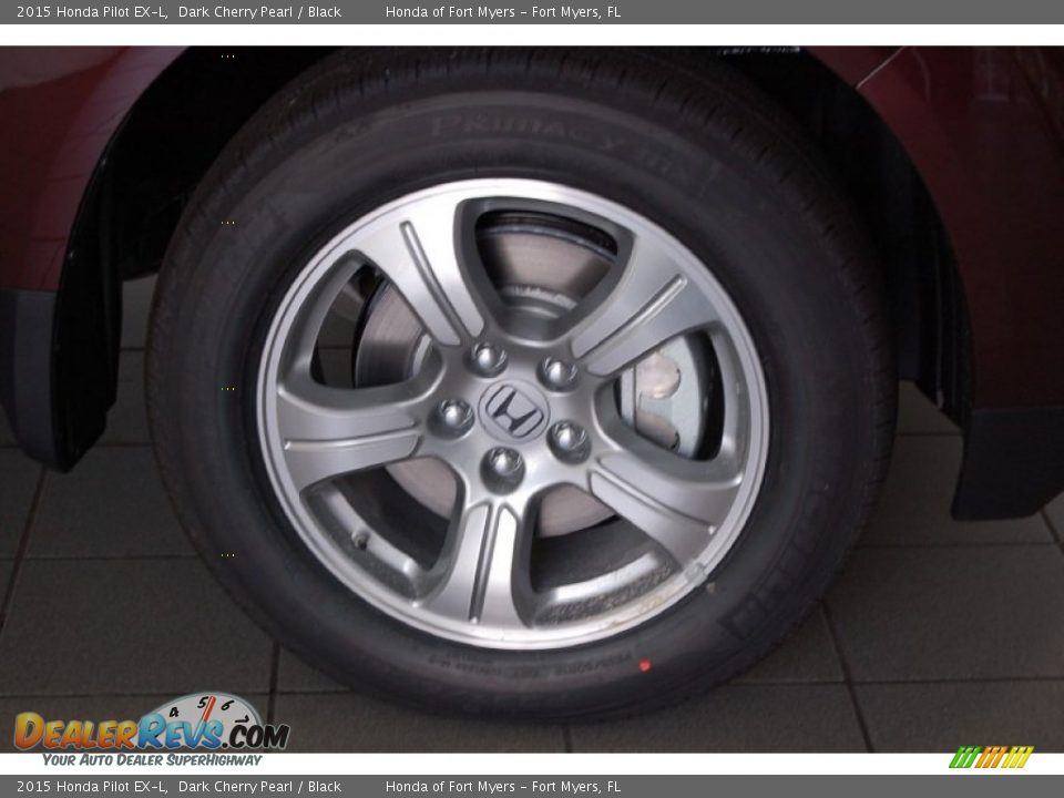 2015 Honda Pilot EX-L Dark Cherry Pearl / Black Photo #4