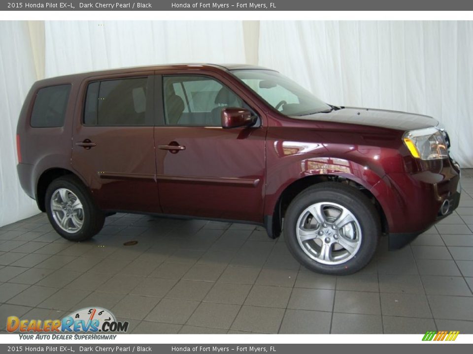2015 Honda Pilot EX-L Dark Cherry Pearl / Black Photo #5
