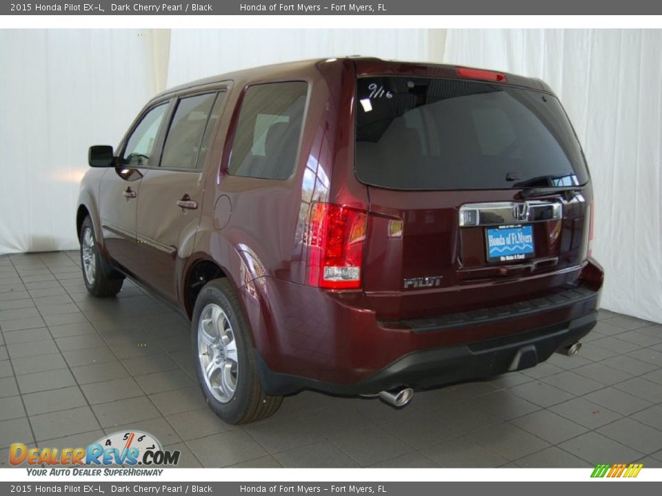 2015 Honda Pilot EX-L Dark Cherry Pearl / Black Photo #9