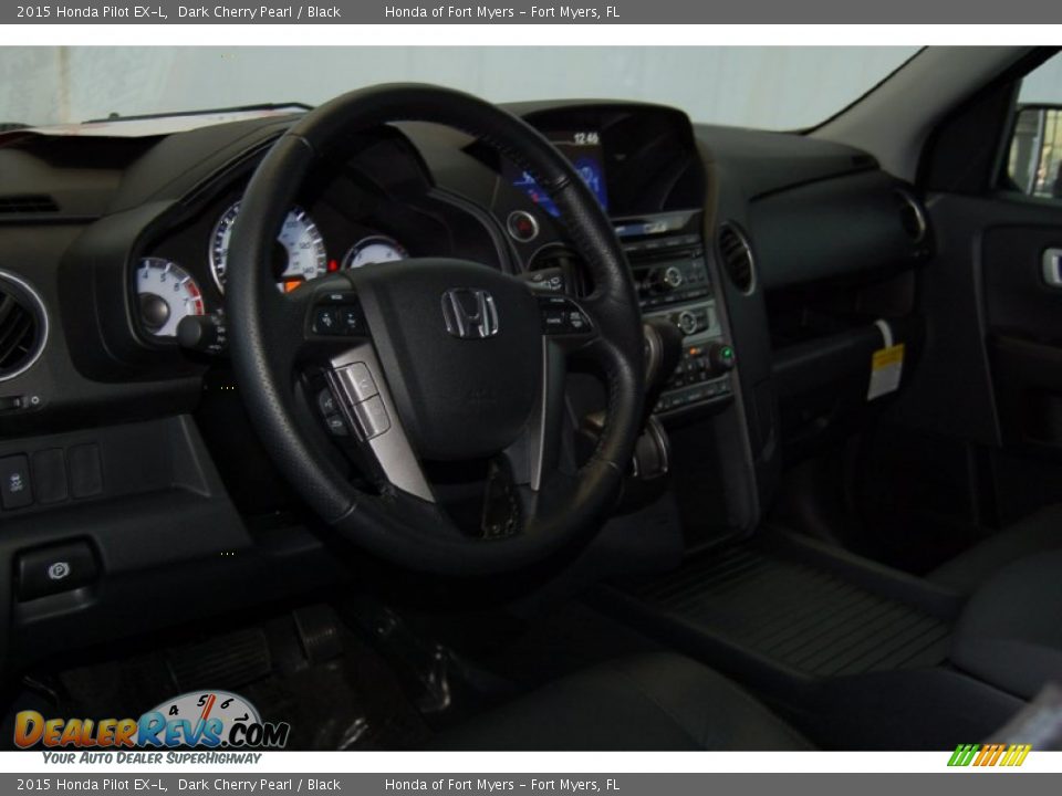 2015 Honda Pilot EX-L Dark Cherry Pearl / Black Photo #12