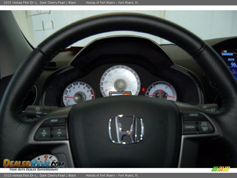 2015 Honda Pilot EX-L Dark Cherry Pearl / Black Photo #18