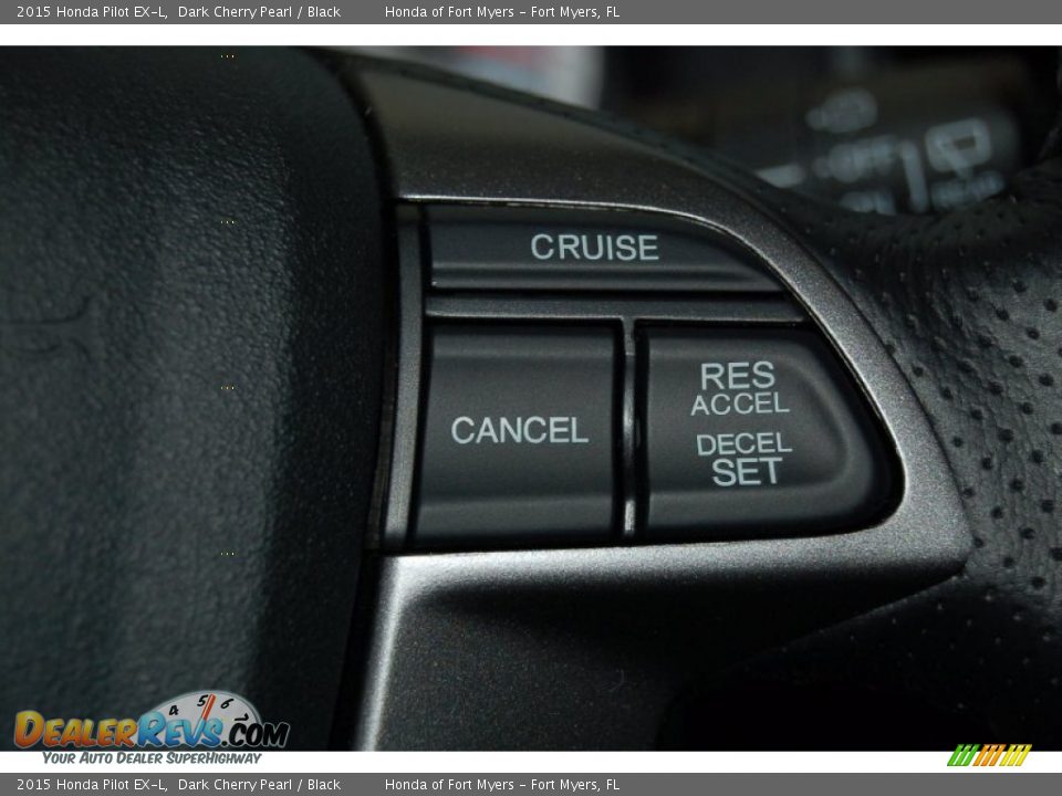 2015 Honda Pilot EX-L Dark Cherry Pearl / Black Photo #19