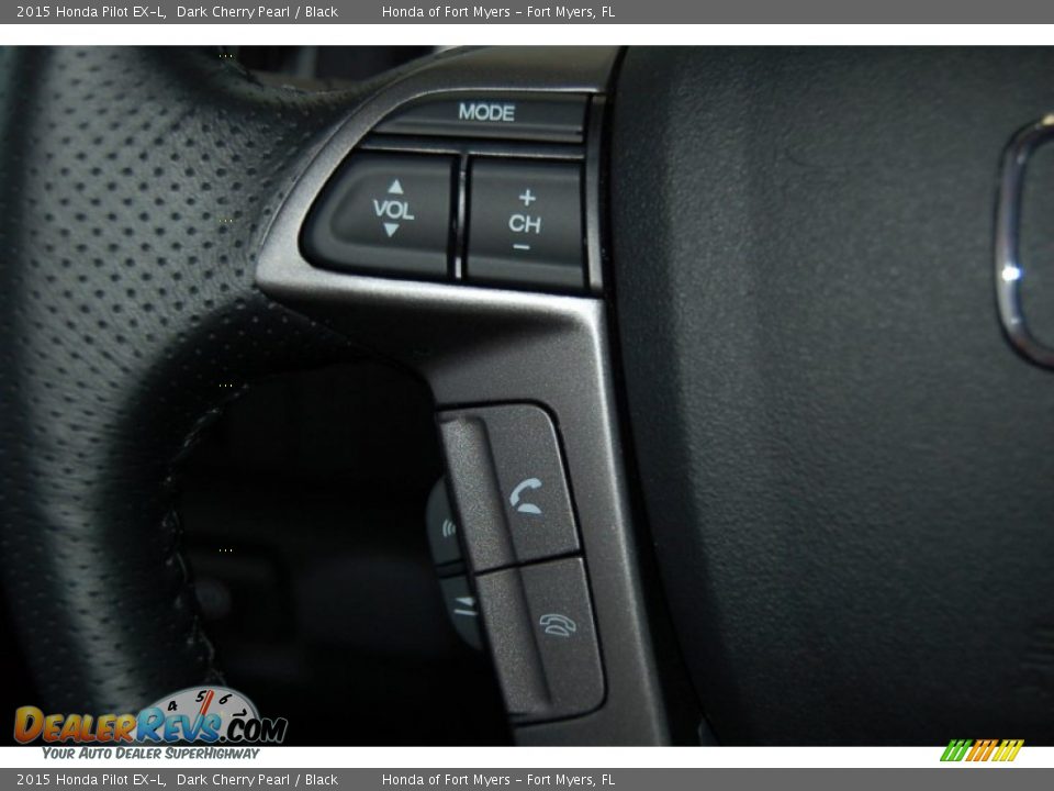 2015 Honda Pilot EX-L Dark Cherry Pearl / Black Photo #20