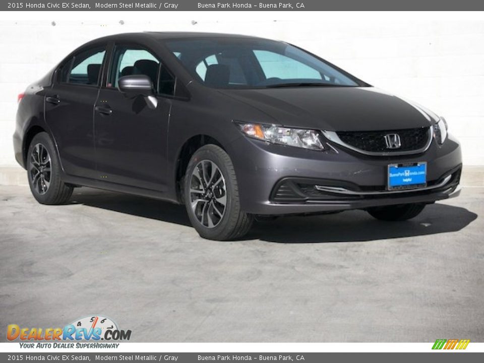 2015 Honda Civic EX Sedan Modern Steel Metallic / Gray Photo #1