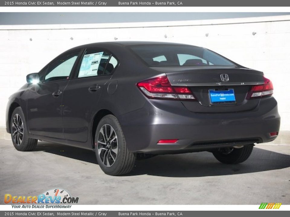 2015 Honda Civic EX Sedan Modern Steel Metallic / Gray Photo #2