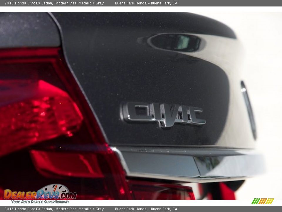 2015 Honda Civic EX Sedan Modern Steel Metallic / Gray Photo #3