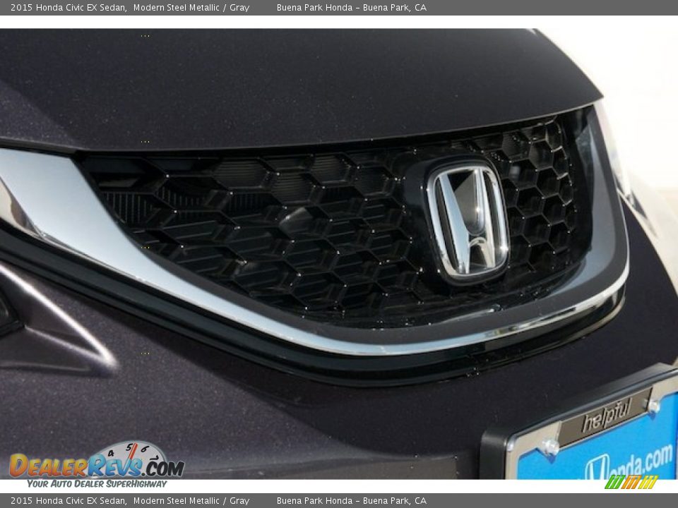 2015 Honda Civic EX Sedan Modern Steel Metallic / Gray Photo #4