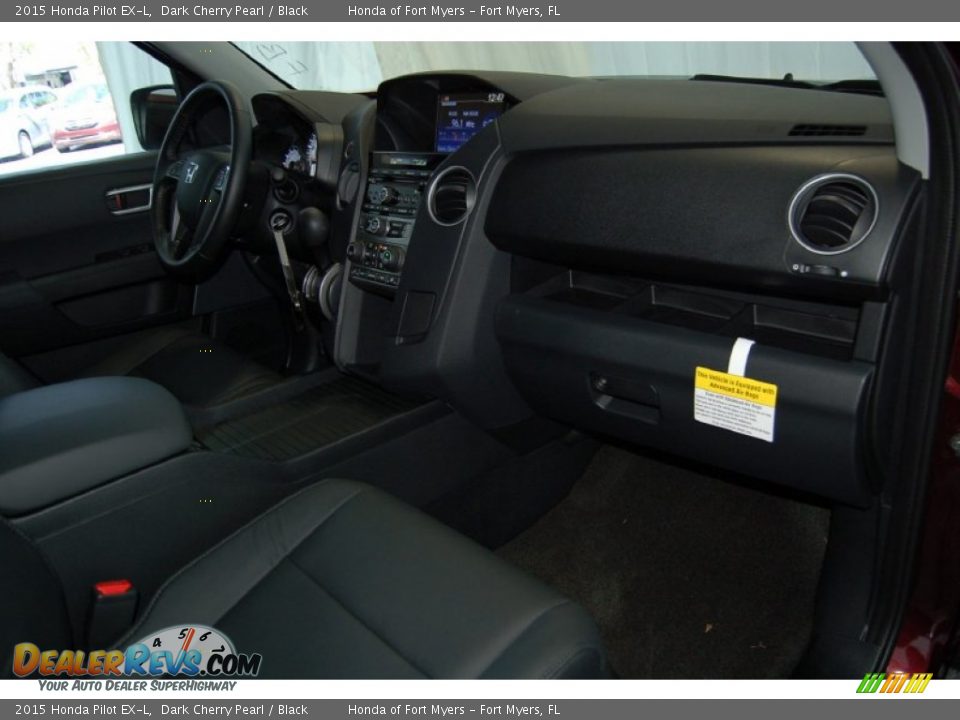 2015 Honda Pilot EX-L Dark Cherry Pearl / Black Photo #26