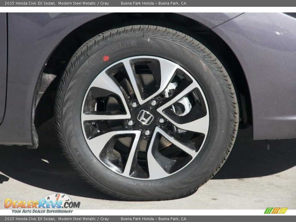2015 Honda Civic EX Sedan Modern Steel Metallic / Gray Photo #8