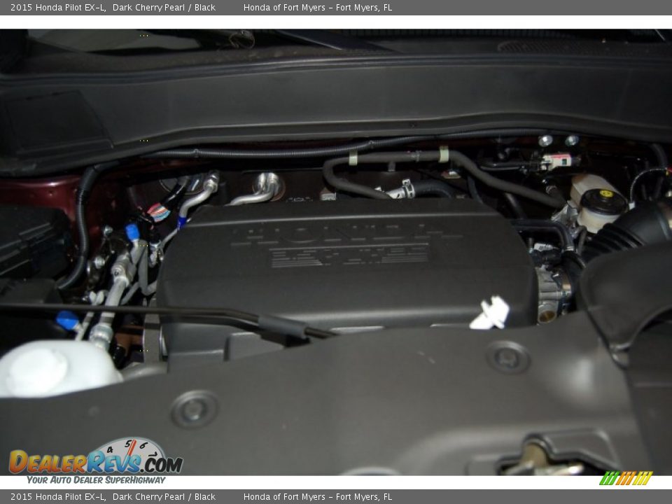 2015 Honda Pilot EX-L Dark Cherry Pearl / Black Photo #27