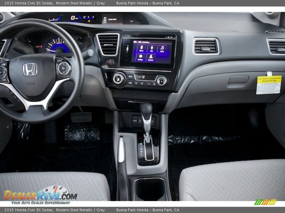 2015 Honda Civic EX Sedan Modern Steel Metallic / Gray Photo #16