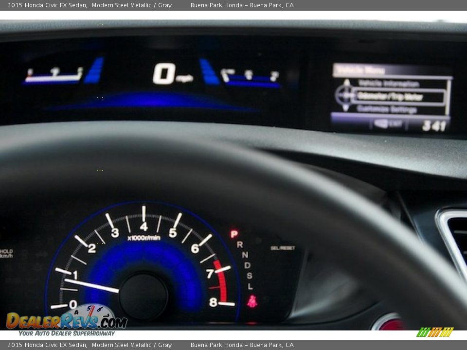 2015 Honda Civic EX Sedan Modern Steel Metallic / Gray Photo #21