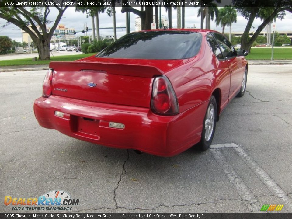 2005 Chevrolet Monte Carlo LS Victory Red / Medium Gray Photo #4