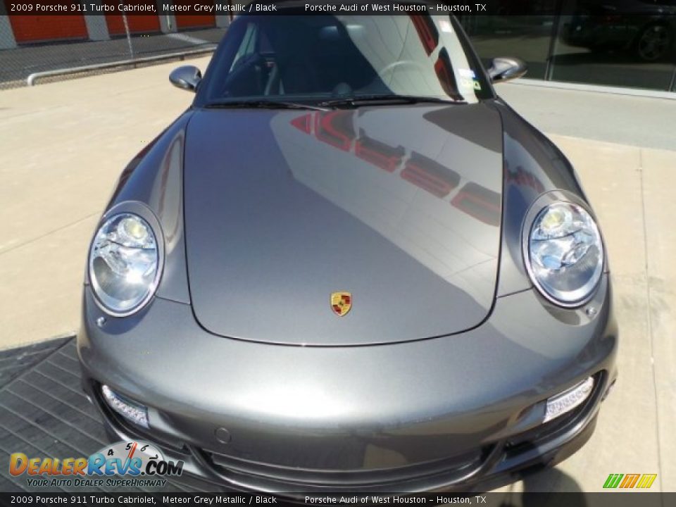 2009 Porsche 911 Turbo Cabriolet Meteor Grey Metallic / Black Photo #2