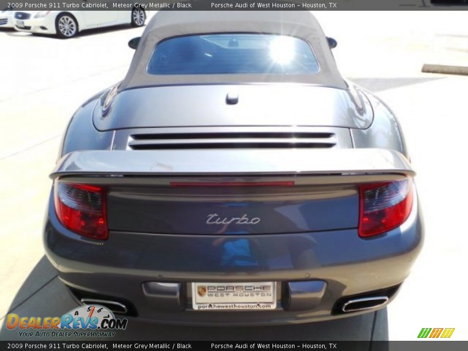 2009 Porsche 911 Turbo Cabriolet Meteor Grey Metallic / Black Photo #6