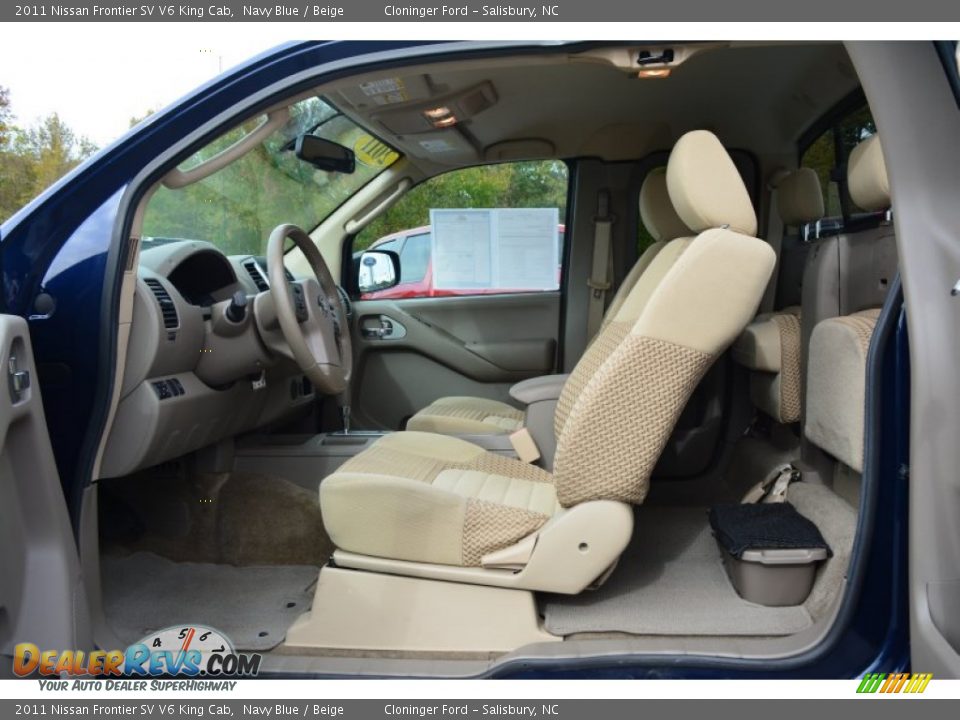 2011 Nissan Frontier SV V6 King Cab Navy Blue / Beige Photo #11