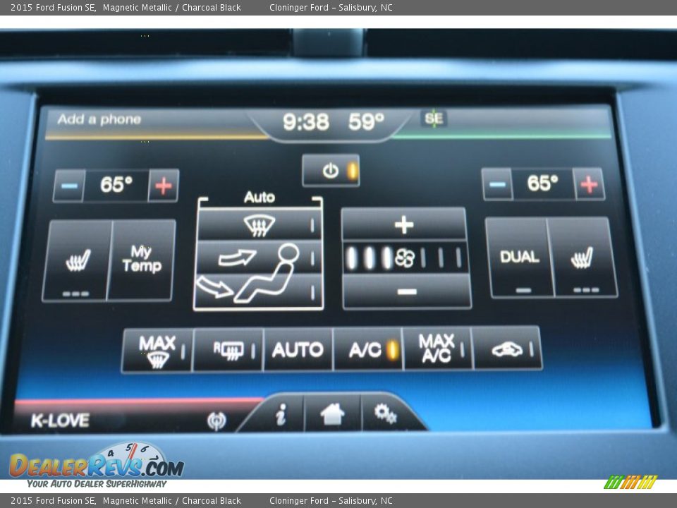 2015 Ford Fusion SE Magnetic Metallic / Charcoal Black Photo #14