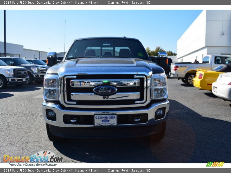 2015 Ford F350 Super Duty Lariat Crew Cab 4x4 Magnetic / Black Photo #4
