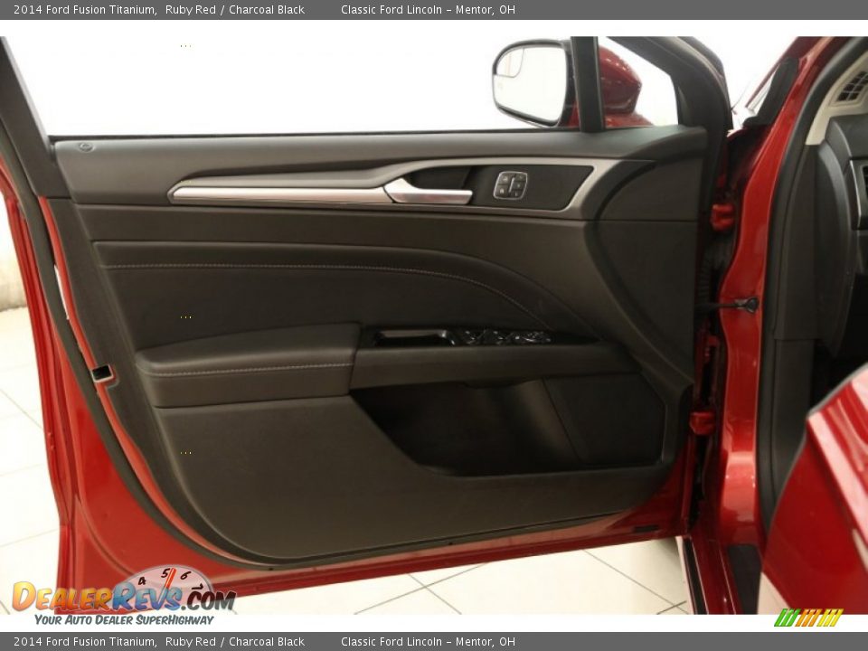 2014 Ford Fusion Titanium Ruby Red / Charcoal Black Photo #4