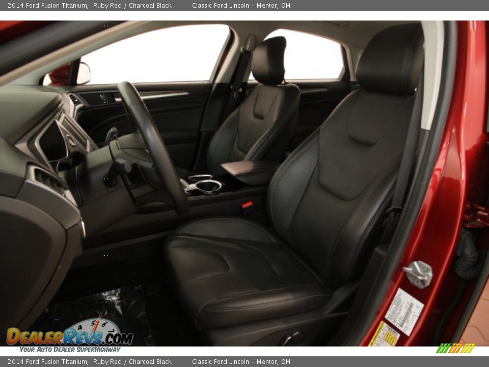 2014 Ford Fusion Titanium Ruby Red / Charcoal Black Photo #5