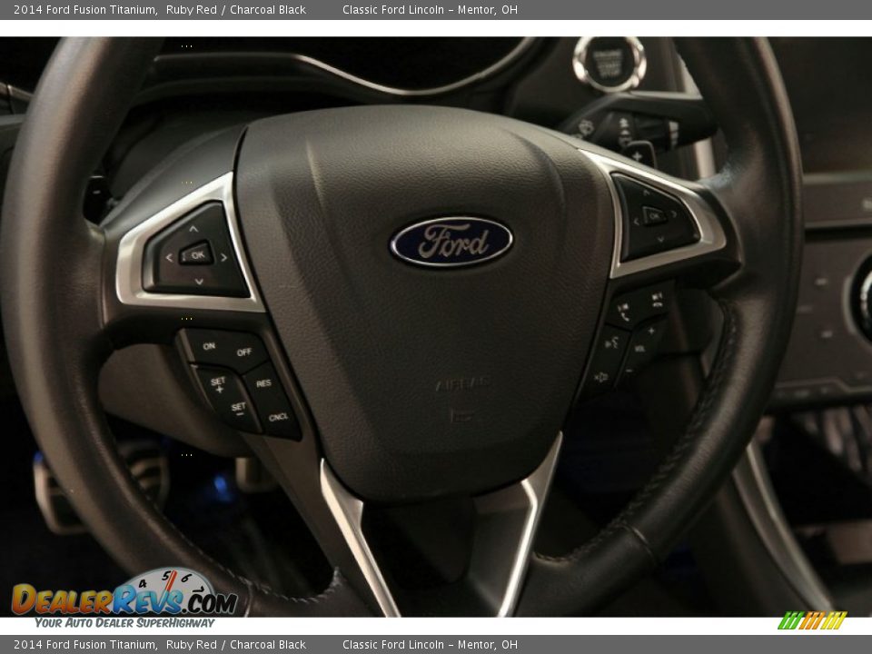 2014 Ford Fusion Titanium Ruby Red / Charcoal Black Photo #6