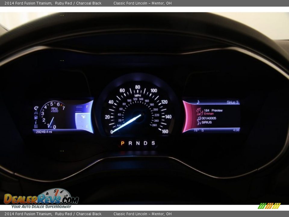 2014 Ford Fusion Titanium Ruby Red / Charcoal Black Photo #7