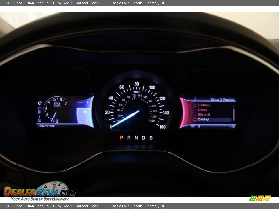 2014 Ford Fusion Titanium Ruby Red / Charcoal Black Photo #8