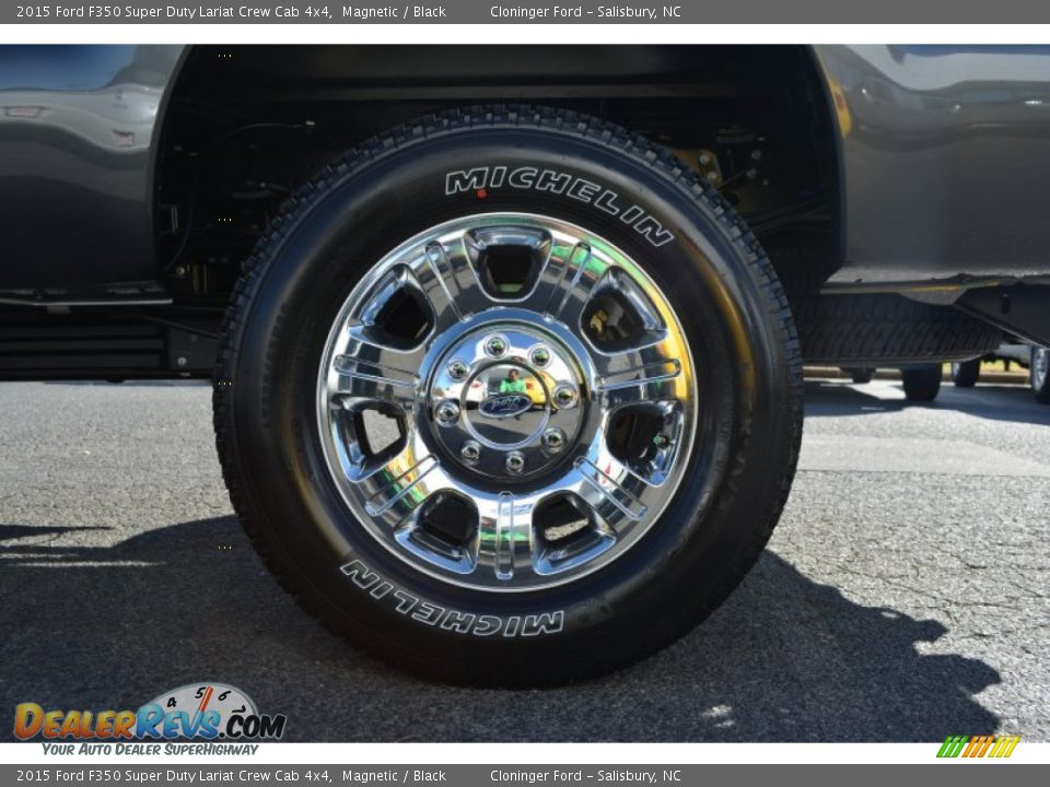 2015 Ford F350 Super Duty Lariat Crew Cab 4x4 Magnetic / Black Photo #11
