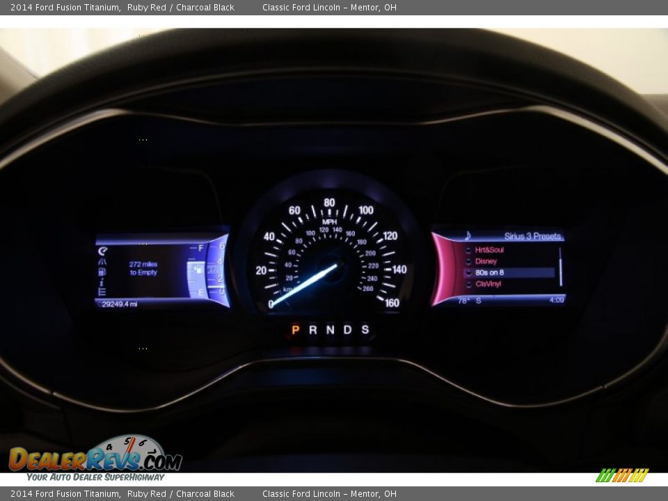 2014 Ford Fusion Titanium Ruby Red / Charcoal Black Photo #9