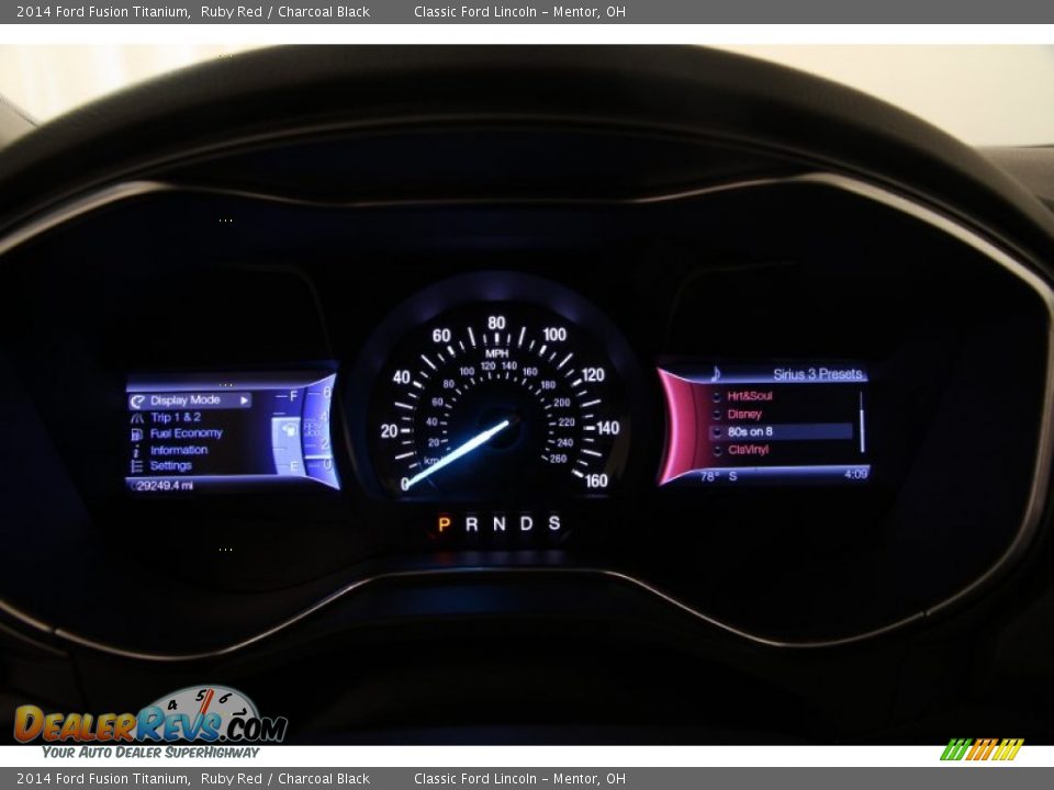 2014 Ford Fusion Titanium Ruby Red / Charcoal Black Photo #10