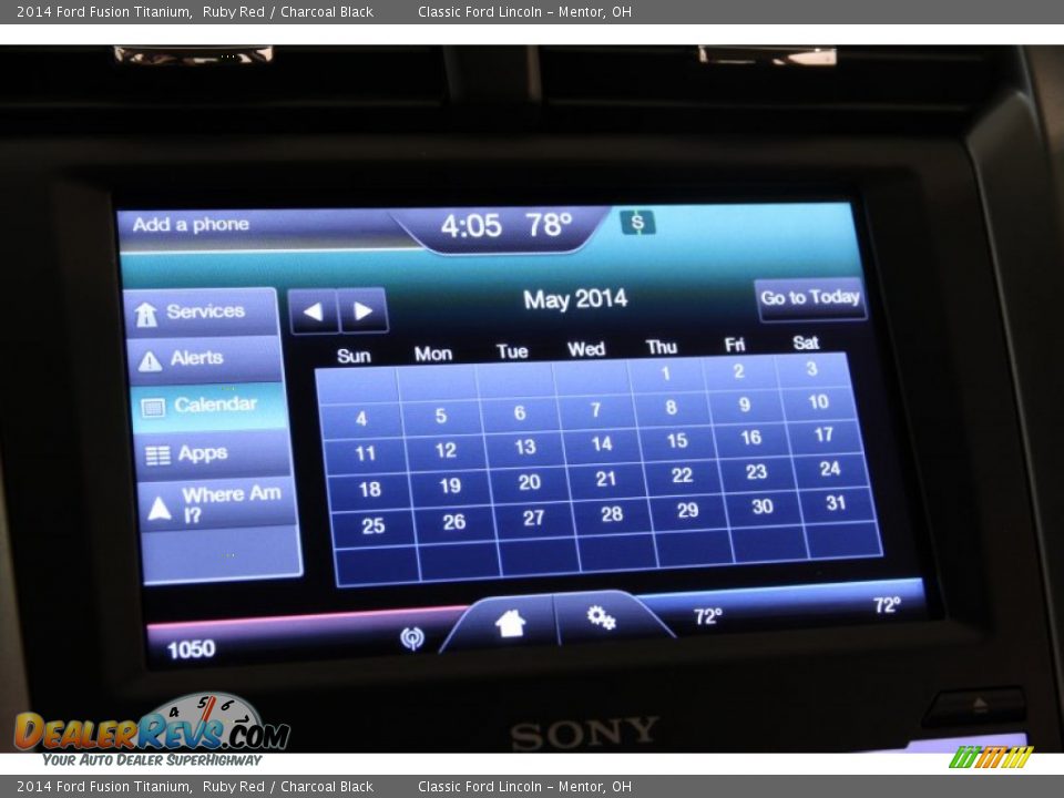 2014 Ford Fusion Titanium Ruby Red / Charcoal Black Photo #17