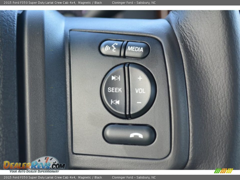 2015 Ford F350 Super Duty Lariat Crew Cab 4x4 Magnetic / Black Photo #23