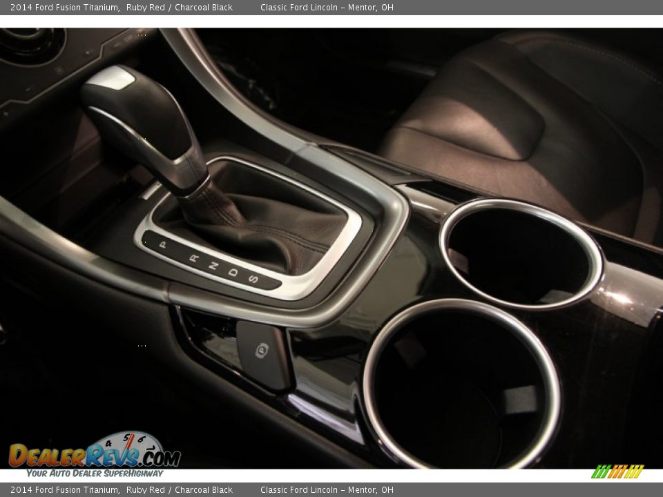 2014 Ford Fusion Titanium Ruby Red / Charcoal Black Photo #28