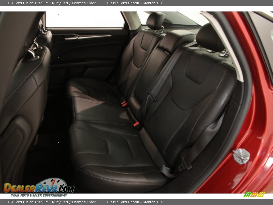 2014 Ford Fusion Titanium Ruby Red / Charcoal Black Photo #31