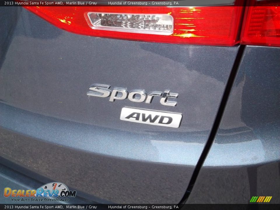 2013 Hyundai Santa Fe Sport AWD Marlin Blue / Gray Photo #9