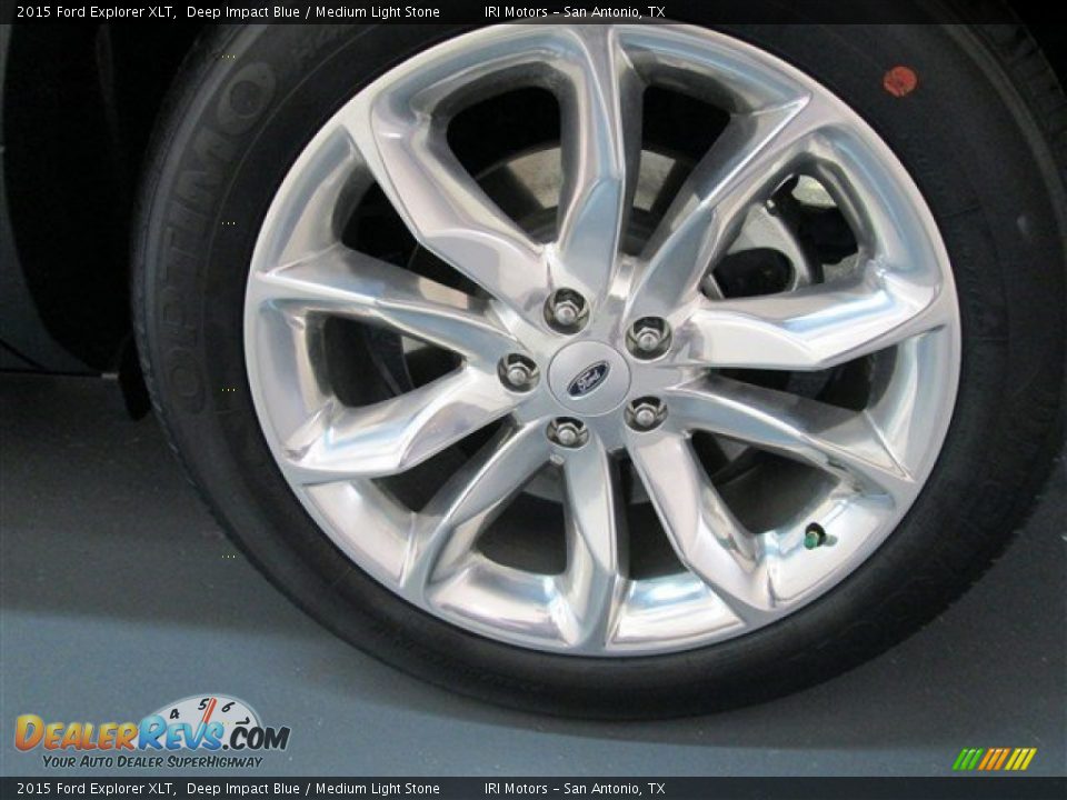 2015 Ford Explorer XLT Deep Impact Blue / Medium Light Stone Photo #4