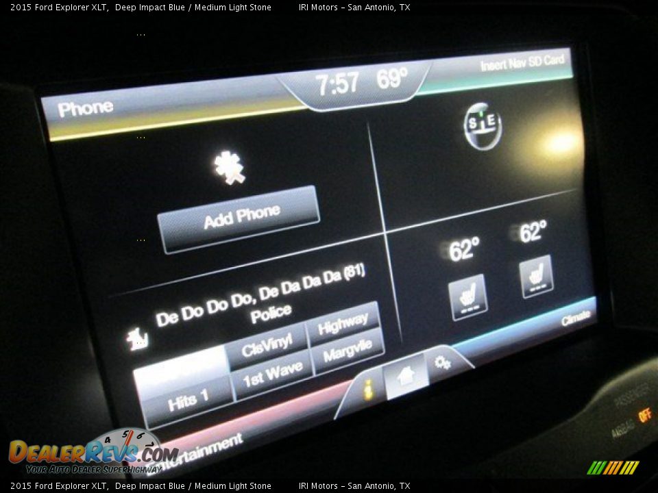 2015 Ford Explorer XLT Deep Impact Blue / Medium Light Stone Photo #17