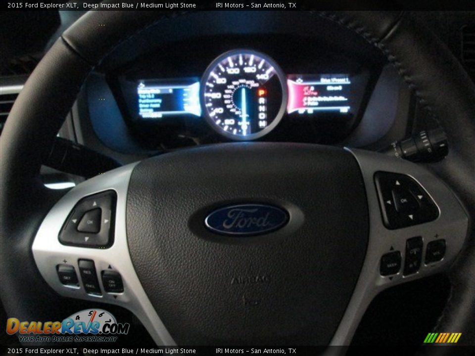2015 Ford Explorer XLT Deep Impact Blue / Medium Light Stone Photo #21