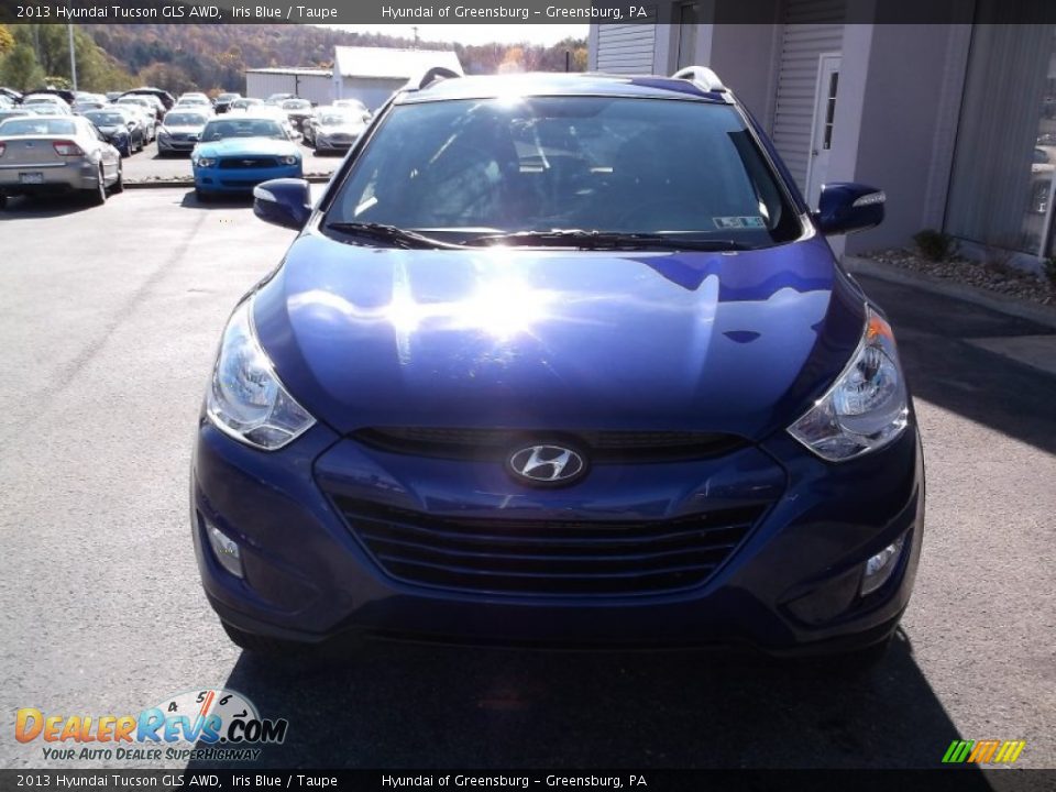 2013 Hyundai Tucson GLS AWD Iris Blue / Taupe Photo #4