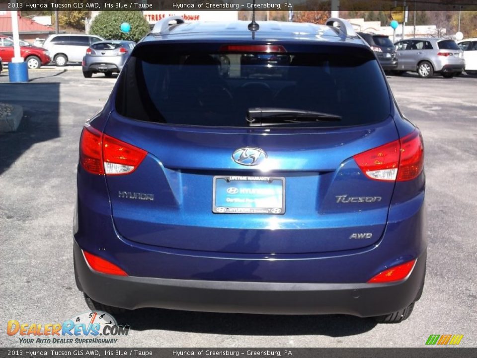 2013 Hyundai Tucson GLS AWD Iris Blue / Taupe Photo #8