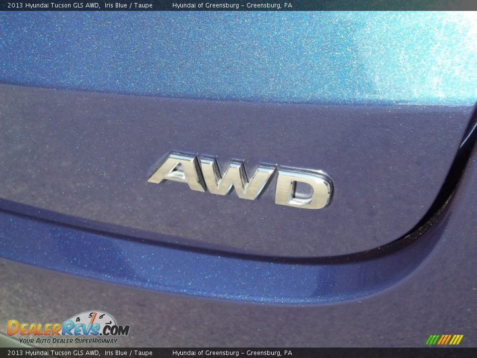 2013 Hyundai Tucson GLS AWD Iris Blue / Taupe Photo #10