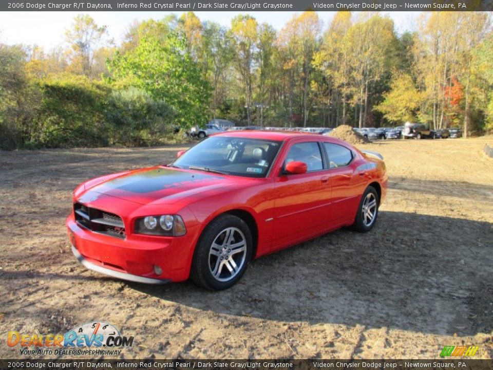 2006 Dodge Charger R/T Daytona Inferno Red Crystal Pearl / Dark Slate Gray/Light Graystone Photo #5