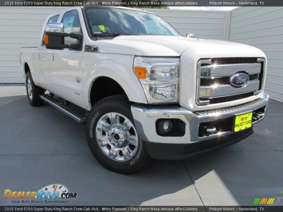 2015 Ford F250 Super Duty King Ranch Crew Cab 4x4 White Platinum / King Ranch Mesa Antique Affect/Adobe Photo #1