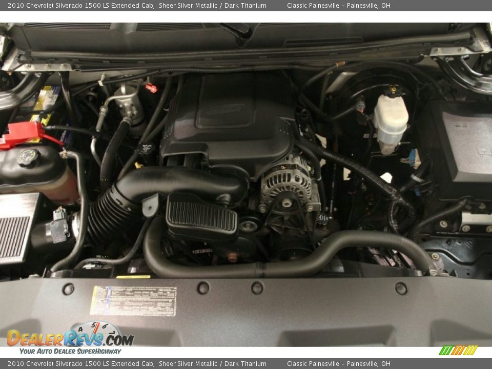 2010 Chevrolet Silverado 1500 LS Extended Cab Sheer Silver Metallic / Dark Titanium Photo #15