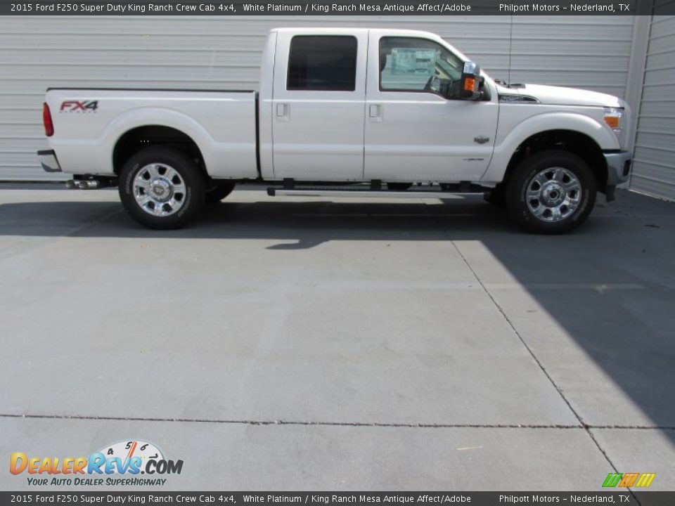 2015 Ford F250 Super Duty King Ranch Crew Cab 4x4 White Platinum / King Ranch Mesa Antique Affect/Adobe Photo #3