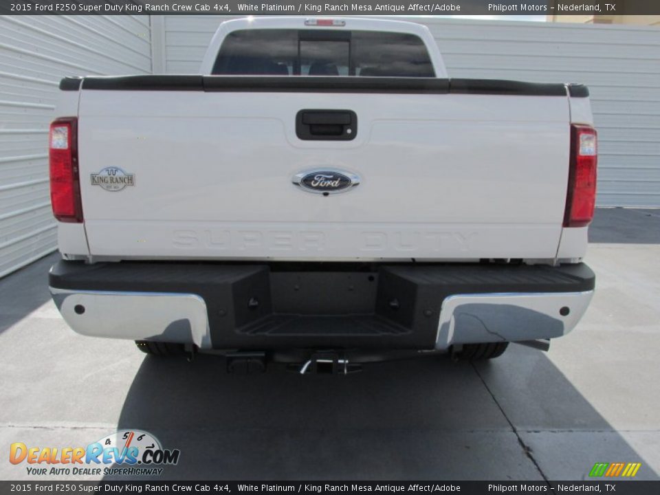 2015 Ford F250 Super Duty King Ranch Crew Cab 4x4 White Platinum / King Ranch Mesa Antique Affect/Adobe Photo #5